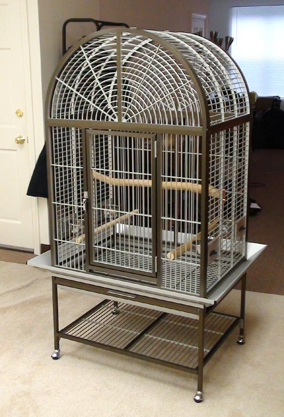 View of Trained Parrot Blog - Assembling Aluminum Cage & Tree for Cape Parrot